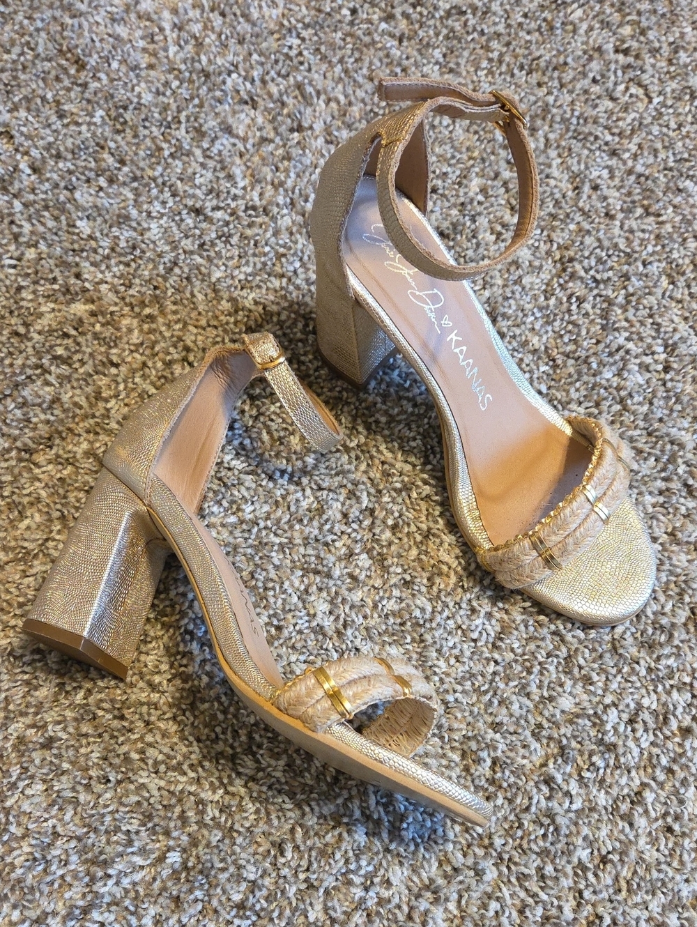 Kaanas x Jessie James Decker Luzon Ankle Strap Block Heel Sandal